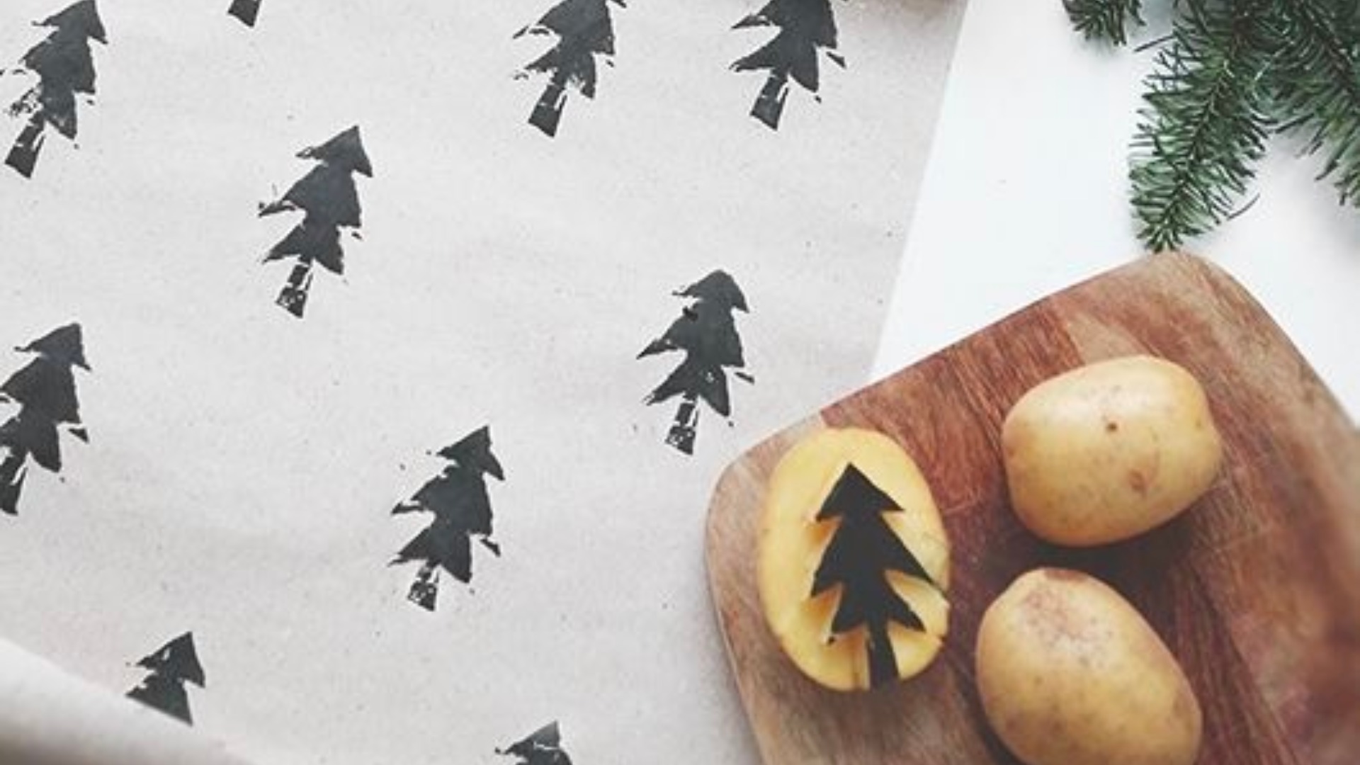 Christmas Special - Potato Printed Wrapping Paper